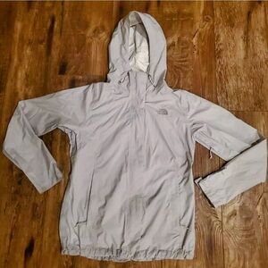 The North Face Women Womens Zip Front Gray Grey Wind Jacket Size Small S